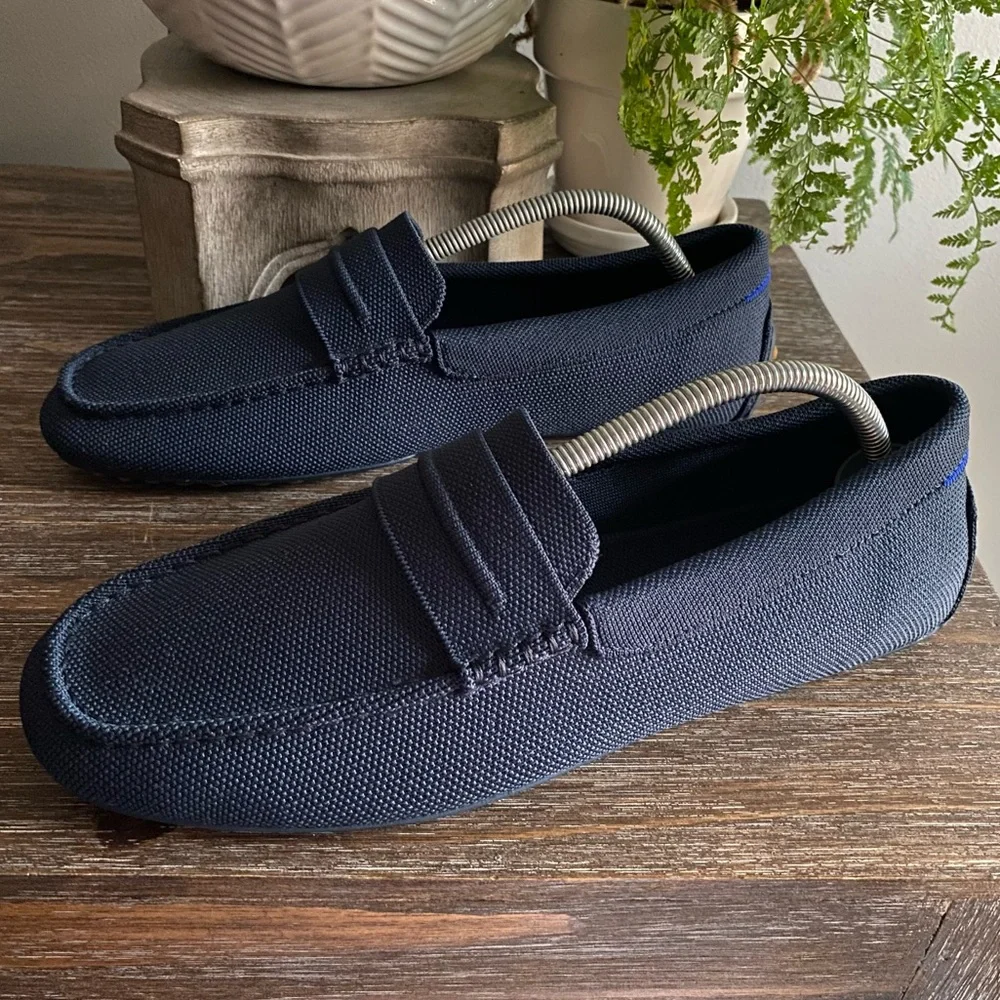 Rothy’s Mens 11 Driving Loafer The Driver in Navy Slip‎ On Loafers Navy Blue